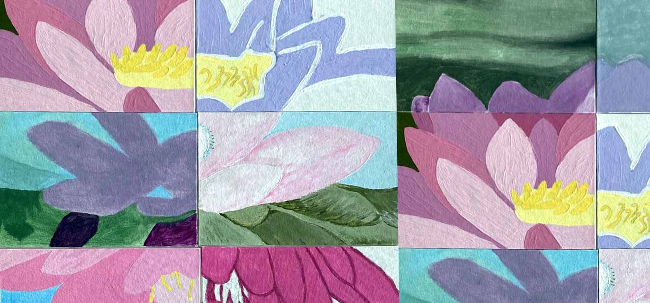 Image of flower painting made by patient