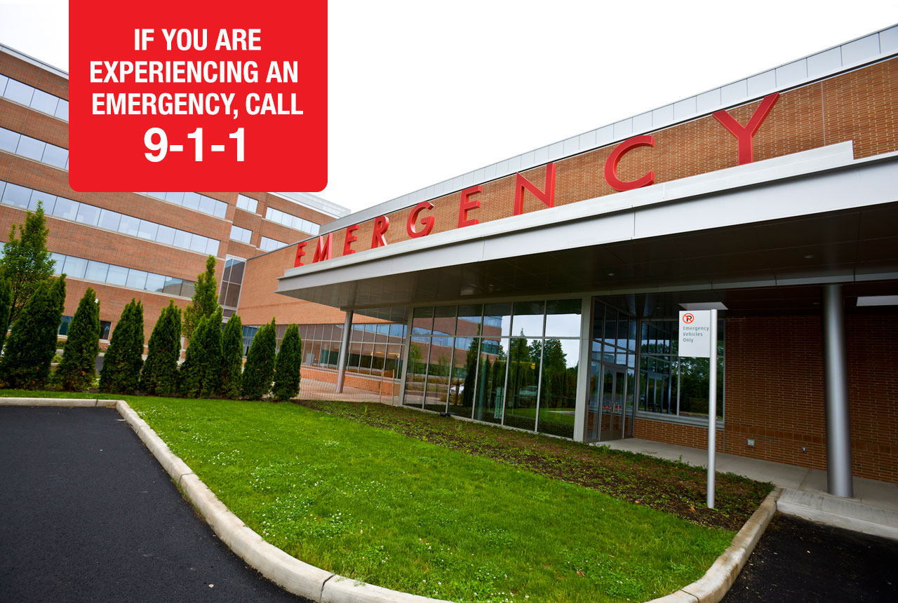 IF YOU ARE EXPERIENCING AN EMERGENCY, PLEASE CALL 9-1-1