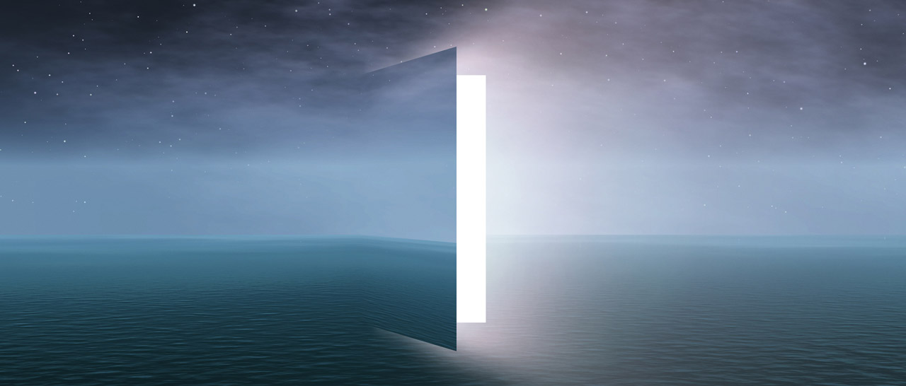 illustration of light coming out of door opening