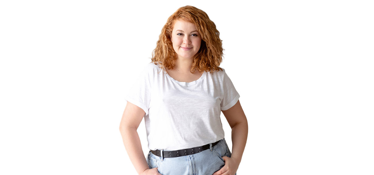 Photo of confident, young, heavy bodied woman