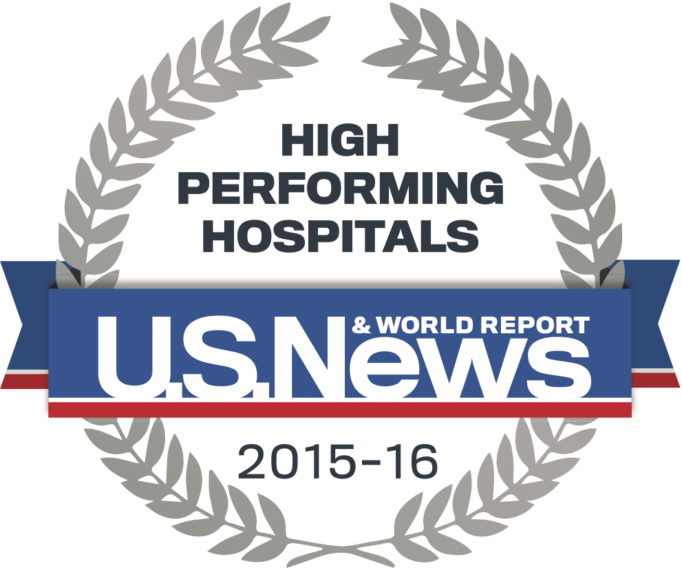 US News High Performing Hospital 2015-16