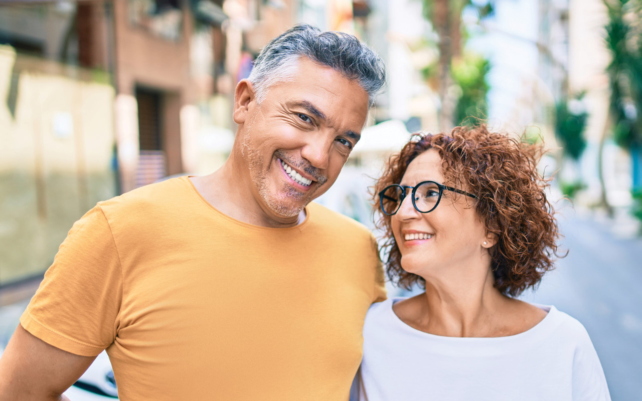 Photo of smiling couple